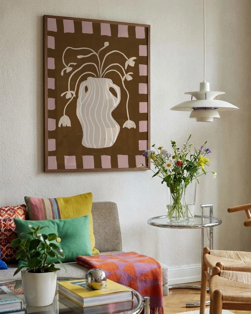 Soft Floral Arrangement Poster - Sanftes Blumenmotiv Wandbild