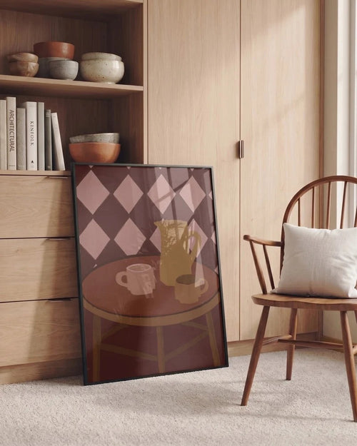 Retro Coffee Time Poster - Küchen Wandbild mit Kaffee Motiv